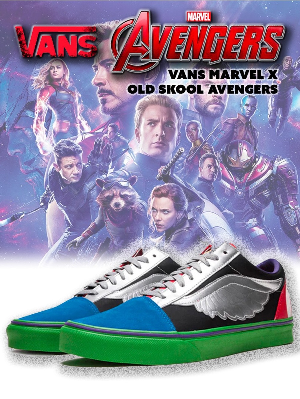 Vans Marvel x Old Skool Avengers skate shoes